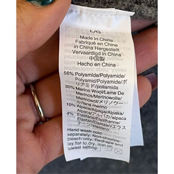 Madewell Merino Wool Cozy Walker Gray 2 Pocket Cardigan Women’s Size Large - Picture 4 of 15